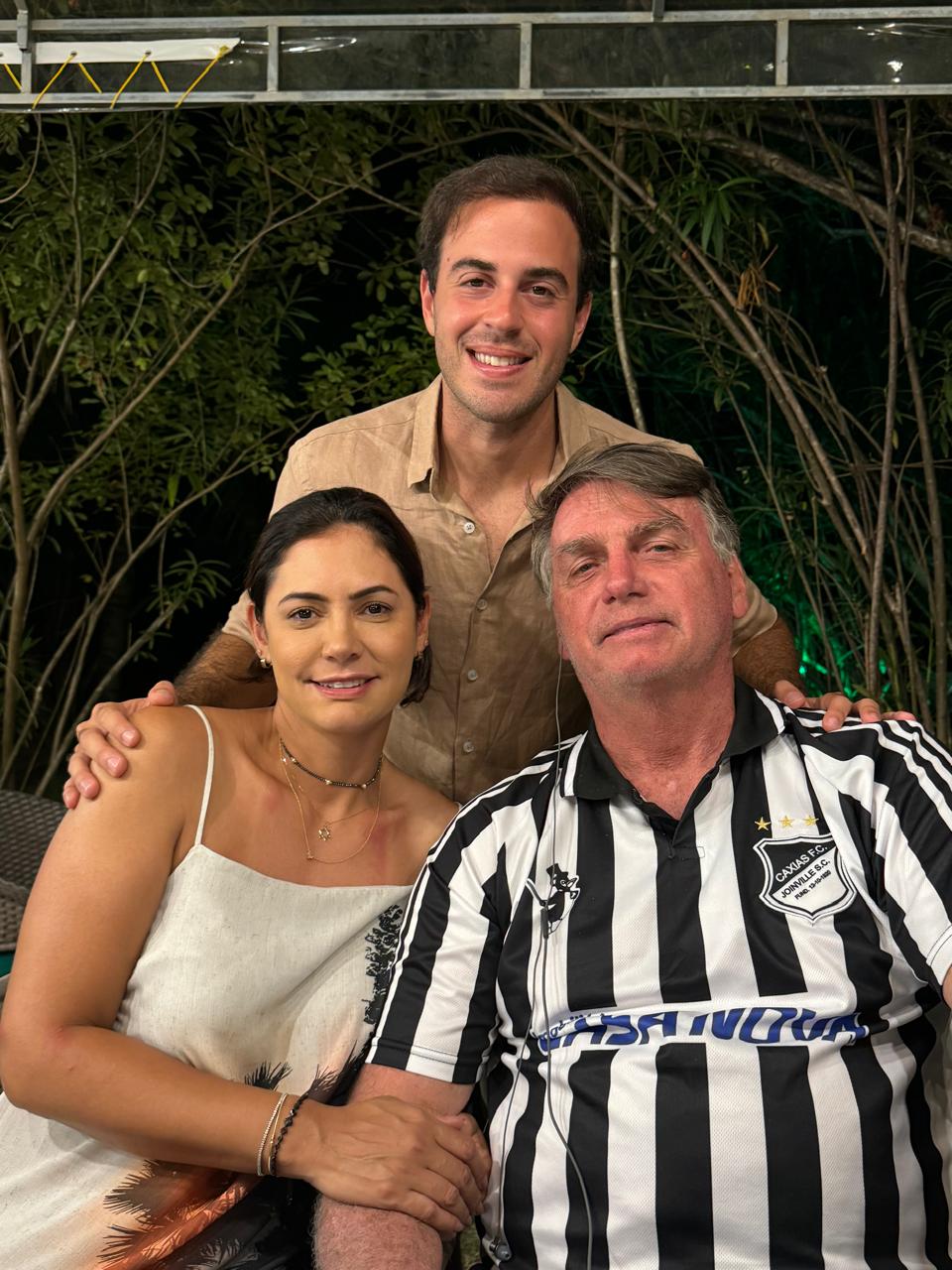 Gilson Filho com Jair e Michelle Bolsonaro